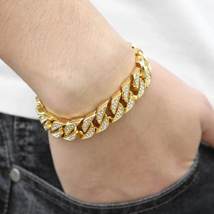 Miami Gold Curb Cuban Bracelet