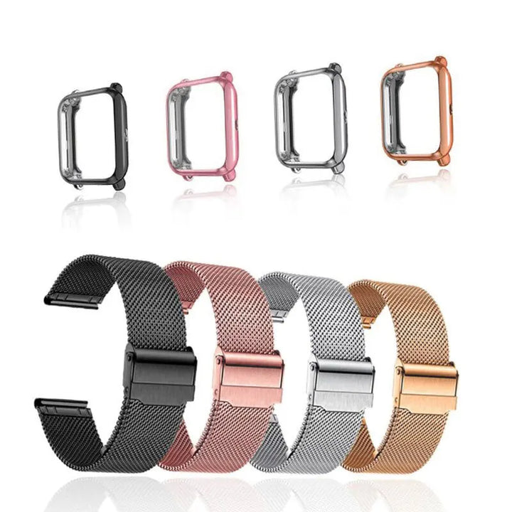 Metal Bracelet With Protector Case Metal Screen 20mm