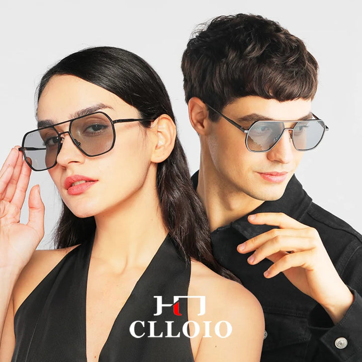 CLLOIO New Fashion Aluminum Photochromic Sunglasses