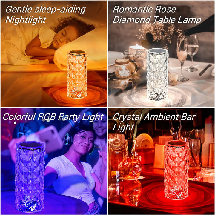 Crystal table Lamp with 16 Colors