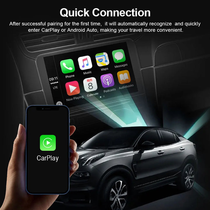 2 in 1 Wireless CarPlay  For Android & Apple