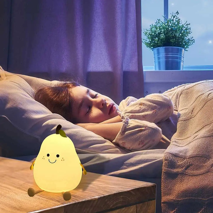 Cute Pear Silicone Night Light