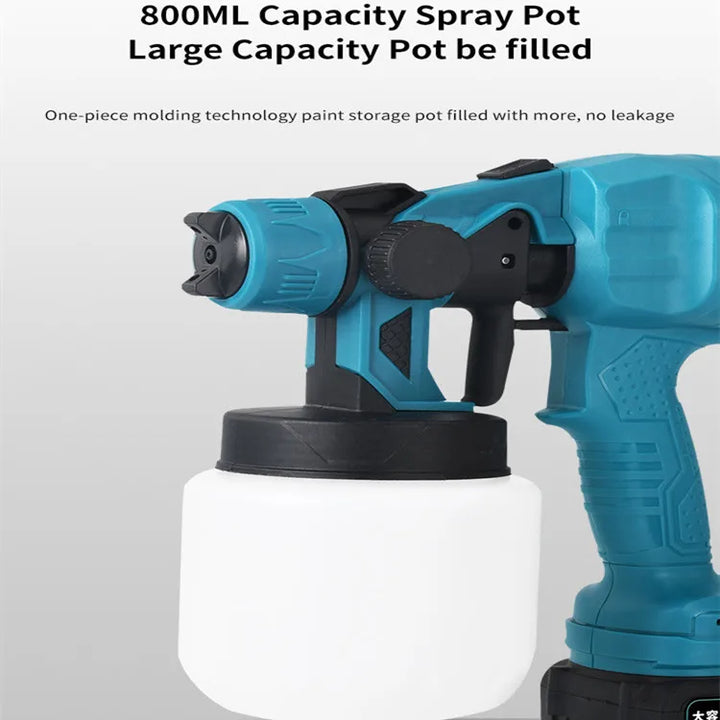 Cordless 800ML Electric Spray Gun for Paint