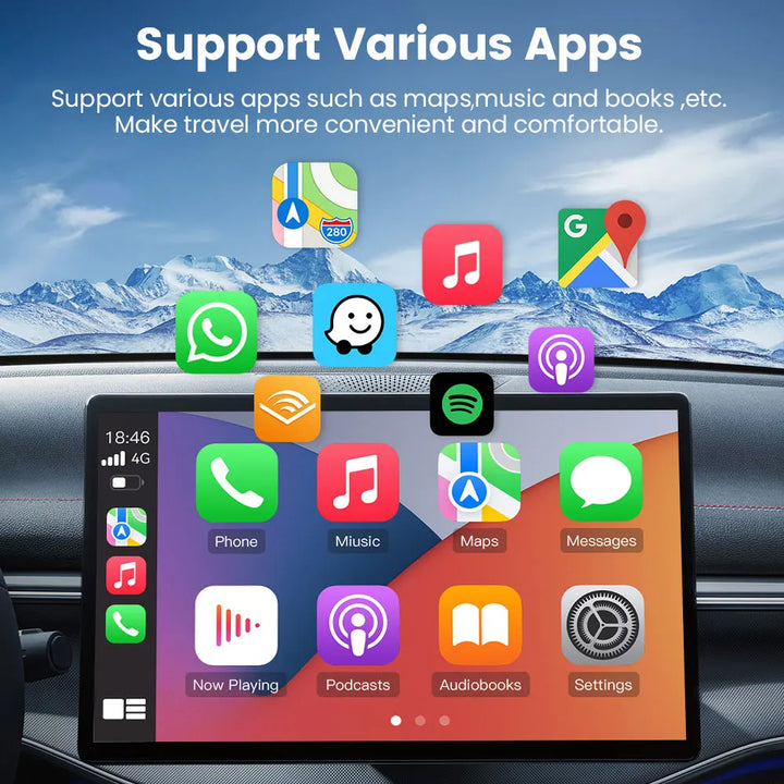 2 in 1 Wireless CarPlay  For Android & Apple