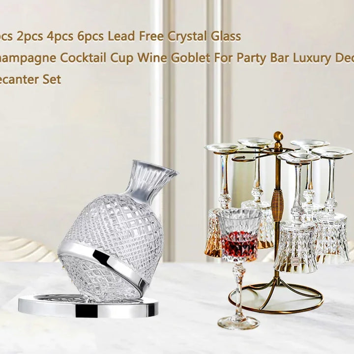 360 Rotating Crystal Wine Decanter Luxury 1500ml