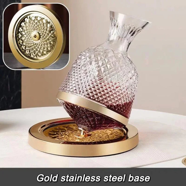 360 Rotating Crystal Wine Decanter Luxury 1500ml