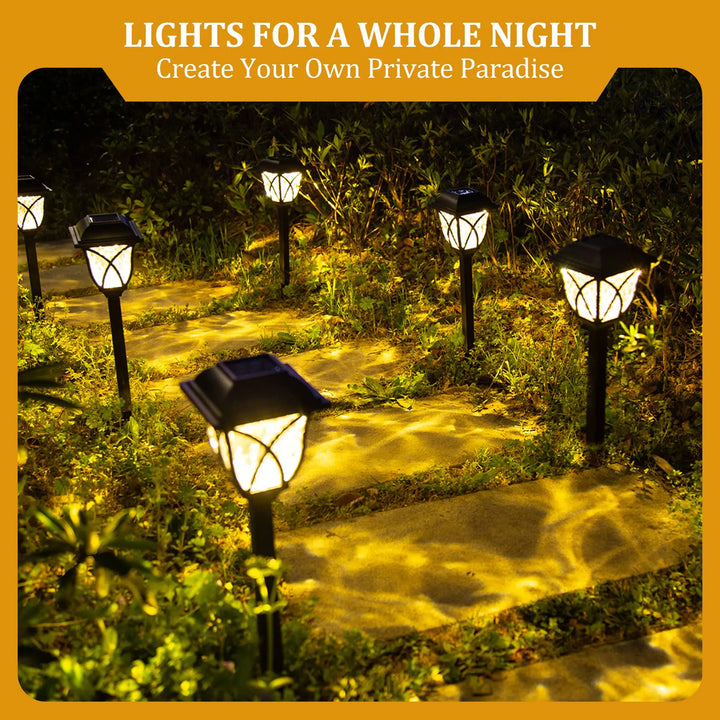 2pcs Led Solar Lawn Lights Outdoor Waterproof