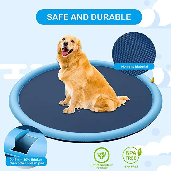 Inflatable Summer Pet Swimming Pool & Sprinkler Mat