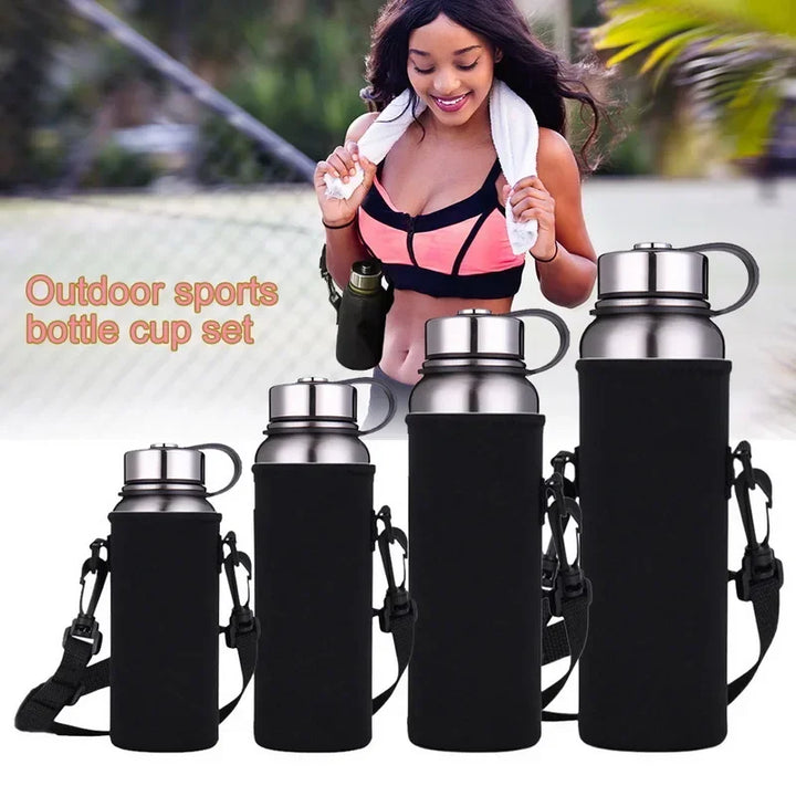 Sports Water Bottles Carrier Bag  W/Strap