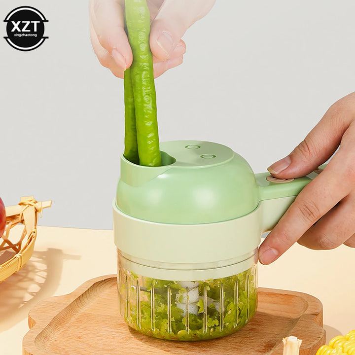 Multifunctional 4 in 1 Handheld Electric Vegetable Slicer