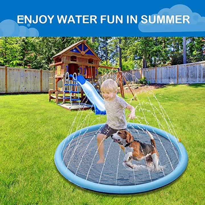 Inflatable Summer Pet Swimming Pool & Sprinkler Mat