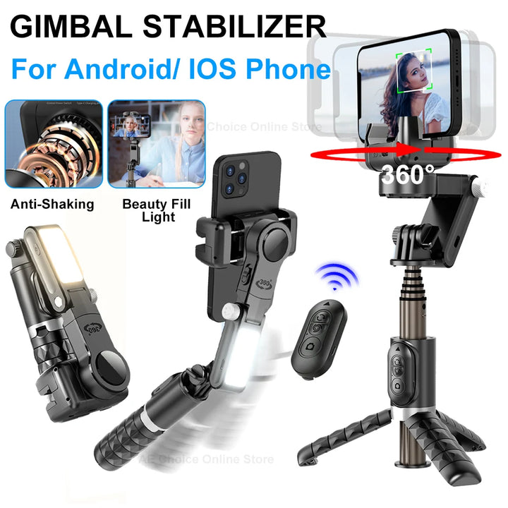 Q18 Gimbal Stabilizer Handheld  Selfie Stick Holder For Mobile Phone