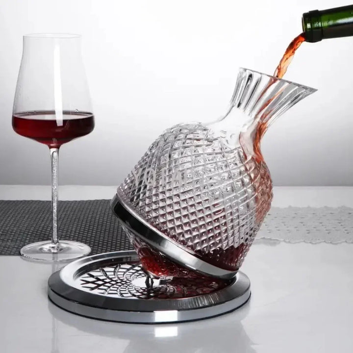 360 Rotating Crystal Wine Decanter Luxury 1500ml