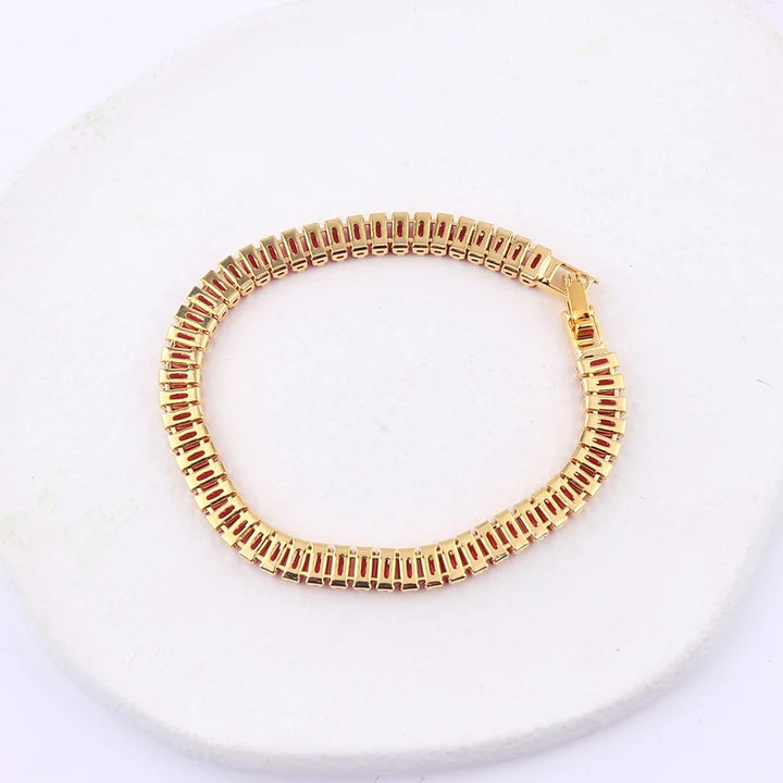 Geometric Zircon Bracelet