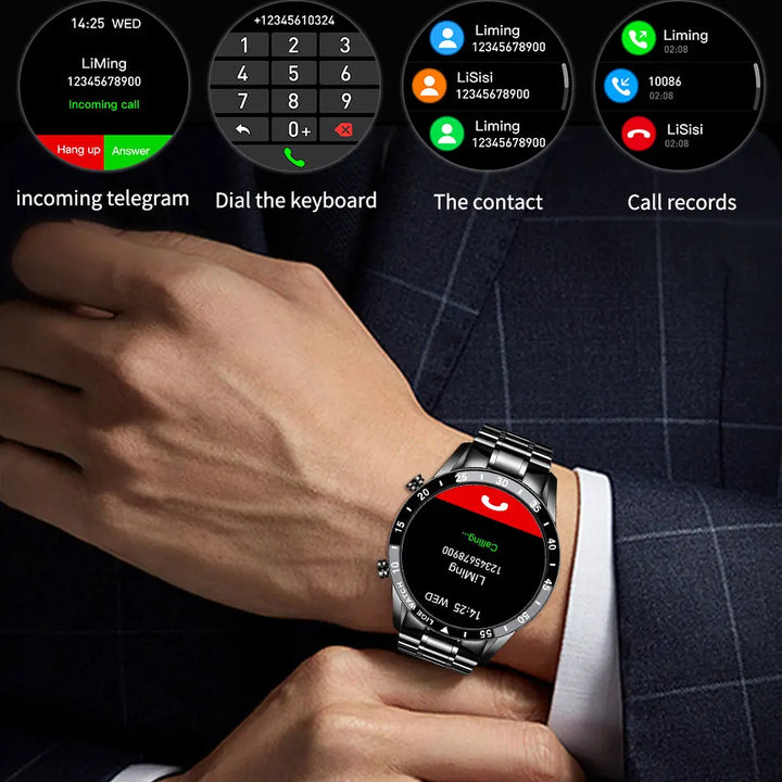 LIGE 2024 Smart Watch Men Full Circle Touch Screen