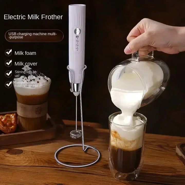 USB Rechargeable Electric Foam Wand Maker for Coffee