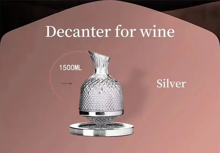 360 Rotating Crystal Wine Decanter Luxury 1500ml