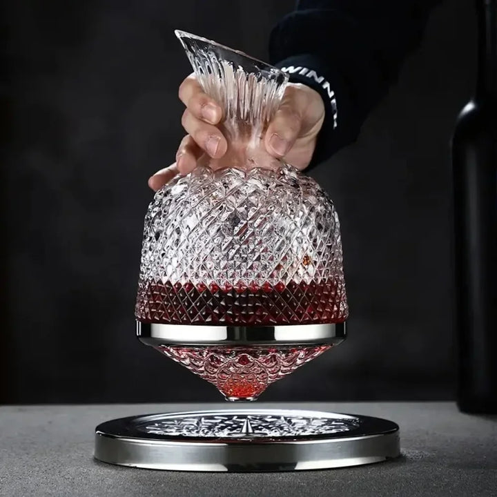 360 Rotating Crystal Wine Decanter Luxury 1500ml