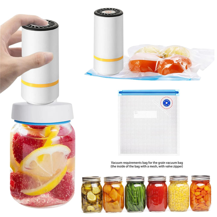 Universal Mason Jar Vacuum Sealer Kit for Food Storage