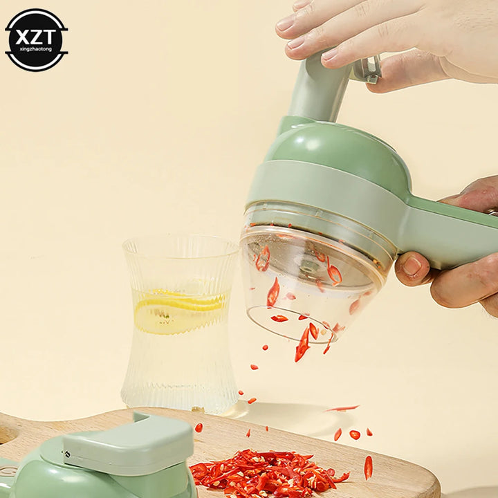 Multifunctional 4 in 1 Handheld Electric Vegetable Slicer