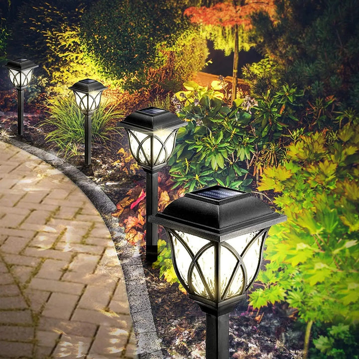 2pcs Led Solar Lawn Lights Outdoor Waterproof