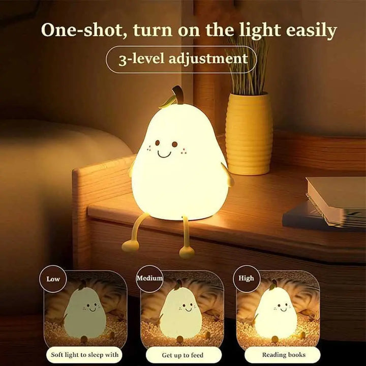 Cute Pear Silicone Night Light