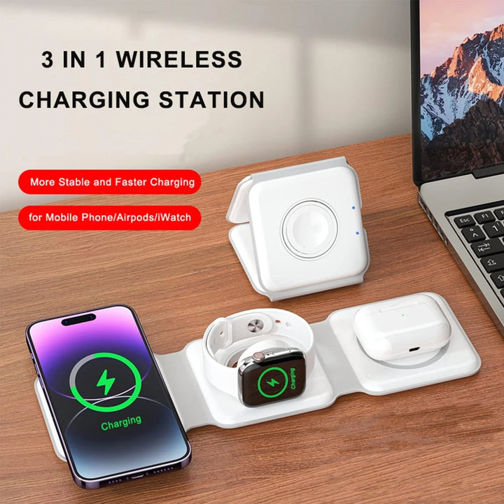 3-in-1 Wireless Charging Station for Apple