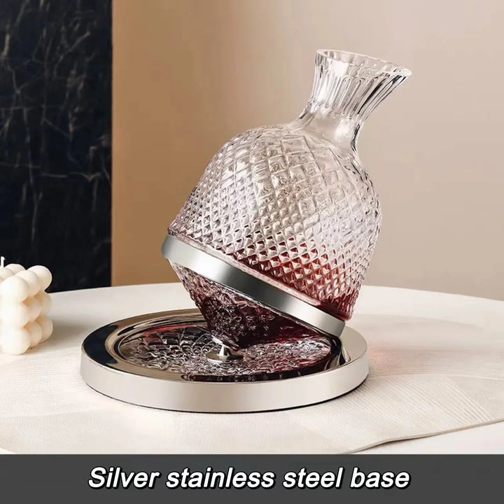 360 Rotating Crystal Wine Decanter Luxury 1500ml