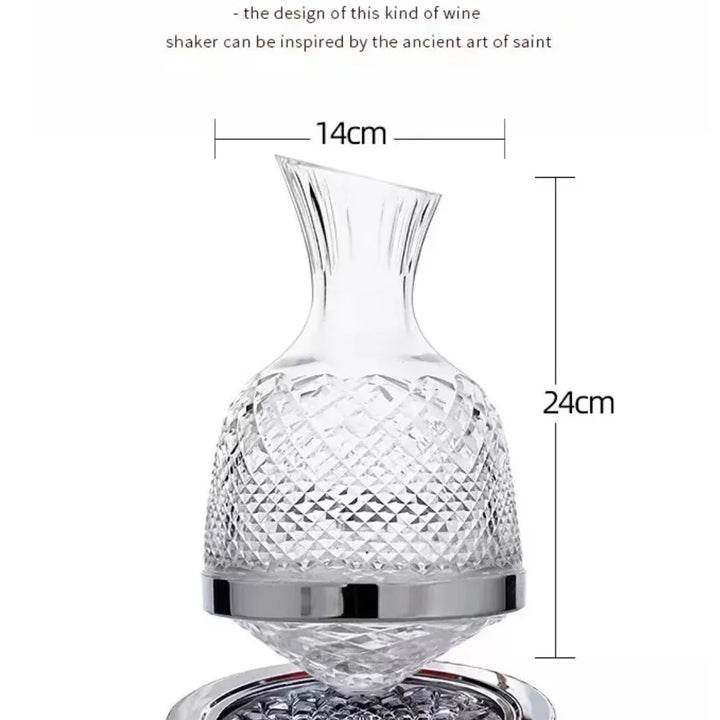 360 Rotating Crystal Wine Decanter Luxury 1500ml