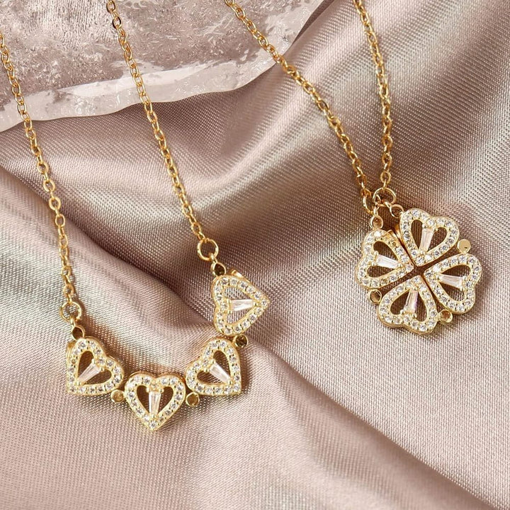 Clover  Heart Necklace