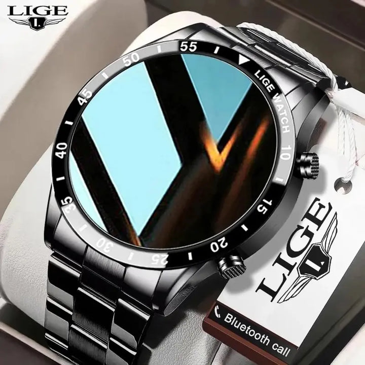 LIGE 2024 Smart Watch Men Full Circle Touch Screen