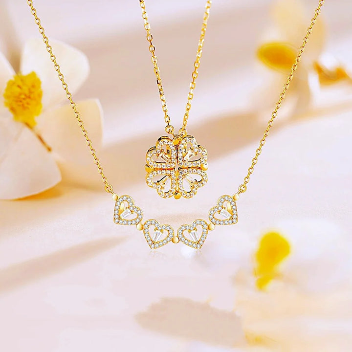 Clover  Heart Necklace