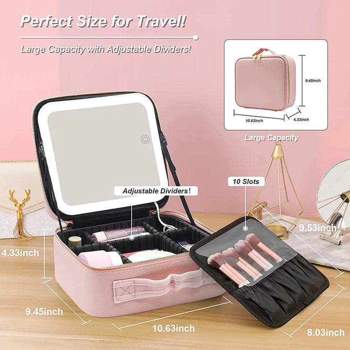 Smart LED Cosmetic Case Large Capacity